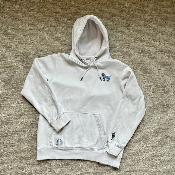 Goat Usa Other - GOAT USA OG Goat Embroidered Hoodie Size Medium – White